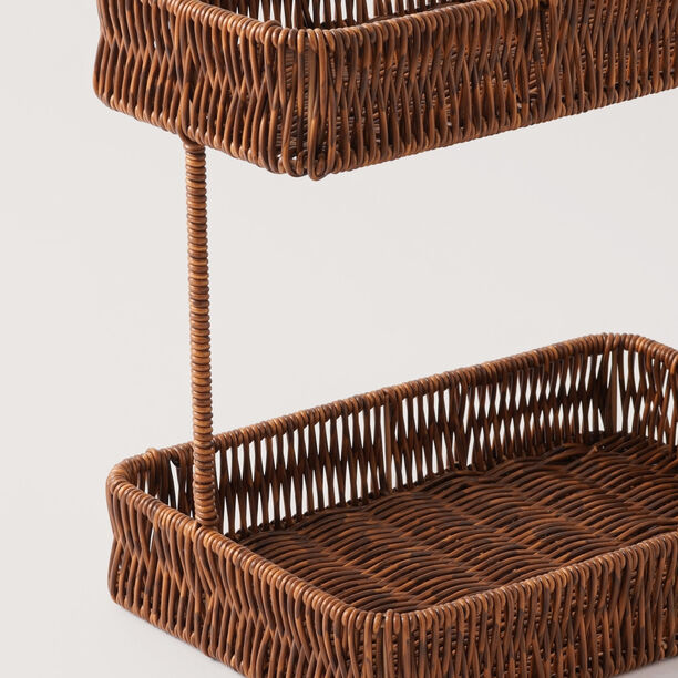 هومز سلة بلاستيكية صناعية، بني 28*19.5*26سم image number 1