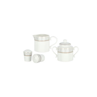 La Mesa grey bone porcelain dinner set 47 pcs