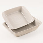 La Mesa stoneware oven to table dishes set of 2pcs, cream image number 0