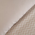 Cottage chevron 2pc comforter set twin 150*220cm microfiber beige image number 4