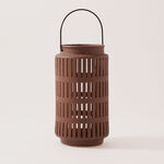 Homez Ceramic Lantern, Brown 15.5*15.5*28Cm image number 0
