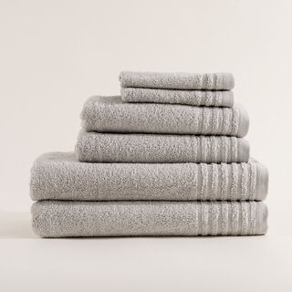 Boutique Blanche 6 Piece Gray Cotton Towel Set