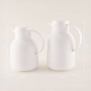 Dallety Plastic Vacuum Flask 2 Pieces Set White 