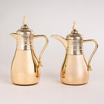 Dallaty gold stainless steel flask 1L + 700ml 2 pcs image number 0