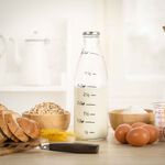 Glass Wide Bottle With Metal Lid Transparent Color image number 0