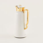 دلتي دلة ستانلس ستيل، أبيض مع ذهبي 1 لتر image number 0