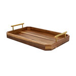 Acacia wood serving tray 49.5*31.8*9.1 cm image number 0