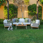 Romeo 4pcs sofa set with coffee table, beige image number 2