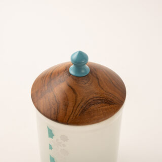 La Mesa glass container with lid 12*12*21cm
