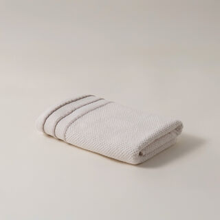 Boutique Blanche jaquard cotton hand towel, white, 100*50cm