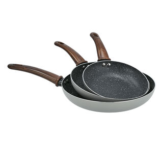 Alberto 3 piece silver frypan set 20/24/28 cm