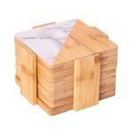Bamboo Coasters Marble Surface Square image number 0