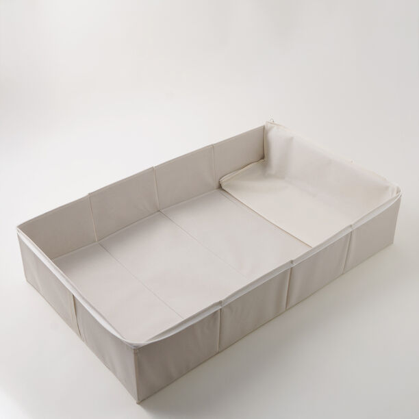 هومز منظم ملابس تخزين بطانيات تحت السرير من البوليستر، بيج 95*38*22 سم image number 1