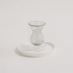 Dallaty 12 pcs double wall glass tea set with porcelain saucers, grey image number 3
