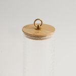 Alberto glass canister with bamboo lid 9*9*20.5cm image number 1