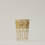 Moroccan Tea Glass Transparent Real Gold Vol:6Oz image number 2