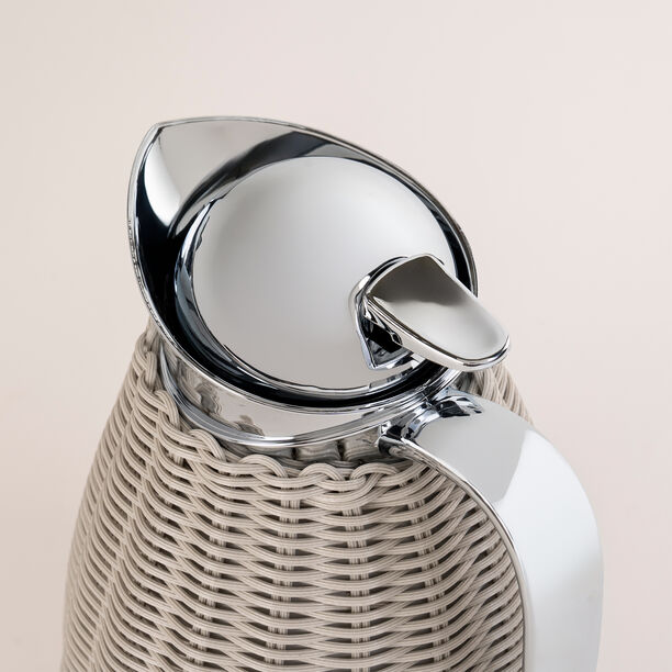Dallaty Stainless Steel Vacuum Flask Rattan With Design Of Bamboo Grey 1L image number 2