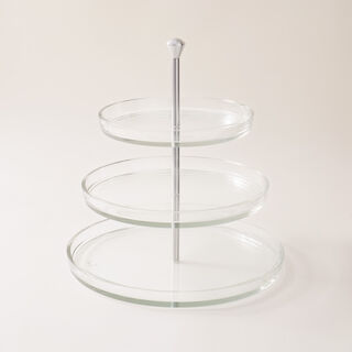 Borgonovo 3tier cake transparent stand 22 cm, 27 cm, and 32 cm