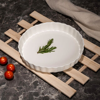 La Mesa Porcelain Round Dish Oven To Tablee