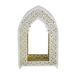 Metal Lantern Moroccan Coated Gold Inside White image number 1