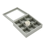 Tea Box 9Sections Gray and White image number 2