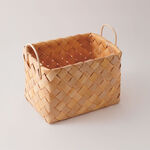 Homez rattan storage basket, beige 32.5*25*22 image number 1