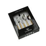 La Mesa gold stainless steel cutlery set 20 pc image number 2