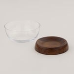 Dallaty glass date bowl with wooden base 14*14*8cm image number 2