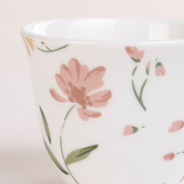 Dallaty white glass and porcelain Tea and coffee cups set 18 pcs image number 2