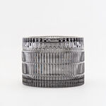 علبة مناديل هومز زجاج رمادي فاتح 16*16*11 سم image number 0