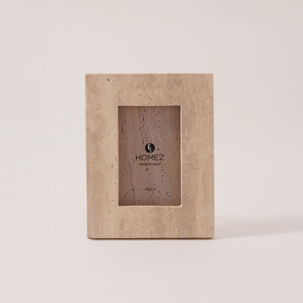 Homez travertine photo frame 23*18*3cm, beige image number 1