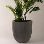 Homez Planter Ceramic Grey 37*37*37.5 Cm image number 1