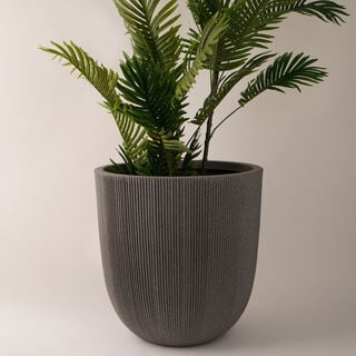 Homez Planter Ceramic Grey 37*37*37.5 Cm