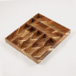 Alberto kitchen drawer organizer acacia wood 42.5*36.8*4.8cm image number 0