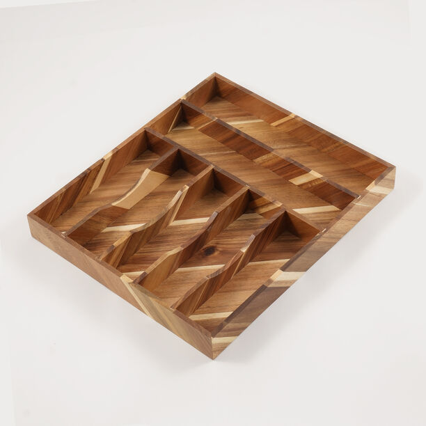 Alberto kitchen drawer organizer acacia wood 42.5*36.8*4.8cm image number 0