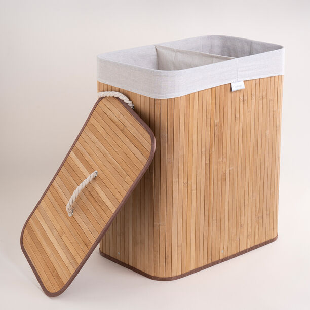 Cottage bamboo hamper 52*32*60 cm image number 4