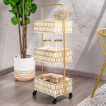 3Tiered Metal Square Serving Trolley image number 0