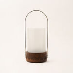 Homez handcrafted wooden lantern 16*16*32 cm image number 1