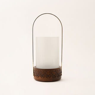 Homez handcrafted wooden lantern 16*16*32 cm