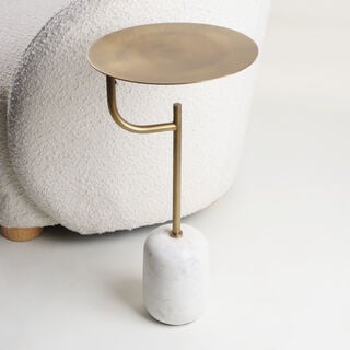 هومز طاولة طاولة رخام، بيج 31*53سم