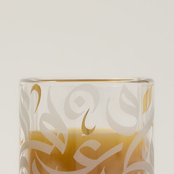 Dallaty silver glass Saudi coffee cups set 6 pcs image number 2