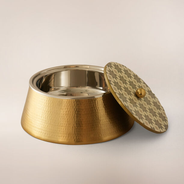 La Mesa metal food server 36*36*17cm, gold image number 1