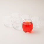 La Mesa 6 pcs striped glass 8.5*8.5*8 cm image number 1