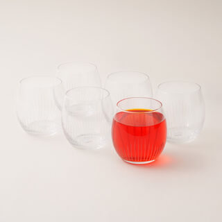 La Mesa 6 pcs striped glass 8.5*8.5*8 cm
