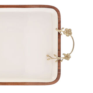 Serving Tray Gold Floral