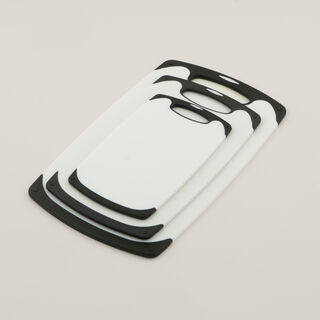 Pentola 3pcs nonslip plastic cutting board set, black
