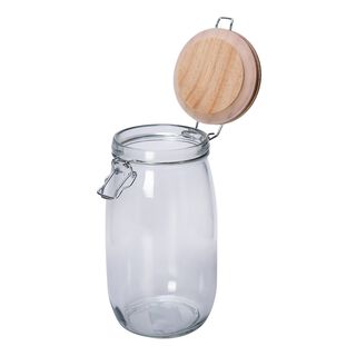 Alberto Glass Jar With Wooden Clip Lid