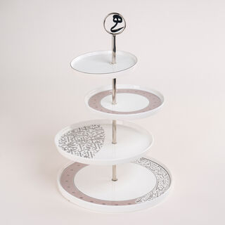 Misk Stainless Steel 4 Tier Serving Stand