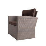 4 Piece Wicker Patio Set Antique Brown image number 5