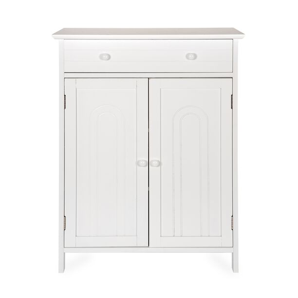 Wooden Cabinet Bathroom 2 Doors White image number 2